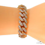 2 Row Prong Set Diamond Cuban Bracelet 67708 - Image 5