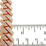 2 Row Prong Set Diamond Cuban Bracelet 67708 - Image 8