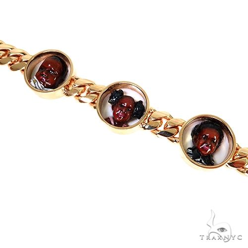 Custom Made 3D Enamel Face Miami Cuban Bracelet 67728 - Image 2