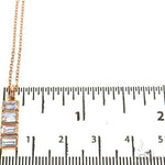 14K Gold Baguette Diamond Necklace 67730 - Image 5