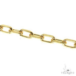 14K Yellow Gold Diamond Cut Anchor Cable Link Bracelet 8 Inches 3.7mm   67794 - Image 2