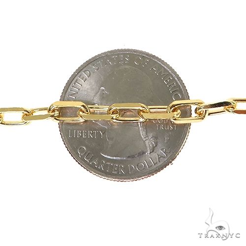14K Yellow Gold Diamond Cut Anchor Cable Link Bracelet 8 Inches 3.7mm   67794 - Image 3