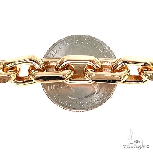 18K Yellow Gold Solid Anchor Link Bracelet 8 Inches 8.8mm   67797 - Image 4