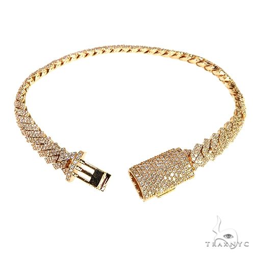 14K Gold Diamond Miami Cuban Link Bracelet 67879 - Image 2