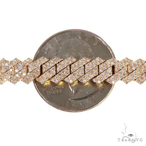 14K Gold Diamond Miami Cuban Link Bracelet 67879 - Image 5