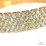 18K Gold 5 Row Diamond Bangle Bracelet 67886 - Image 3