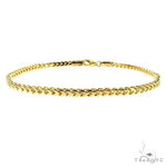 14K Yellow Gold Solid Franco Bracelet 8 Inches 2.6mm   67961 - Image 1