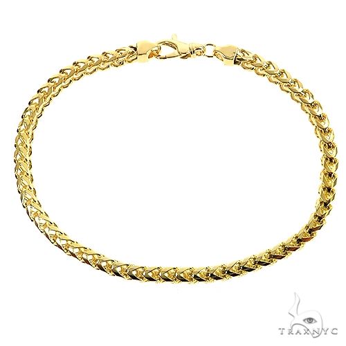 14K Yellow Gold Solid Franco Bracelet 8.5 Inches 4mm   67962 - Image 2