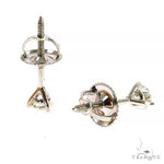 18K Gold 20 Pt Lab Diamond Stud Earrings 68059 - Image 3