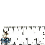 Blue Diamond Flower Earrings (Lab) 68175 - Image 4