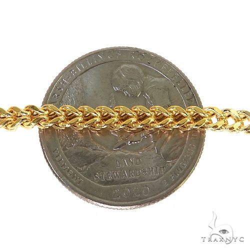 14k Yellow Gold Hollow Franco 2.8mm 8 inches   68268 - Image 4