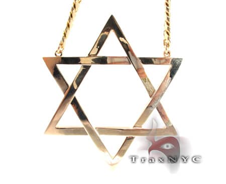 King David Star and Chain 3.10 Inches Wide  6853 - Image 1