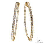 14K Gold Diamond Hoop Earrings (Lab) 68674 - Image 1