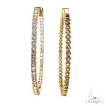 14K Gold Diamond Hoop Earrings (Lab) 68674 - Image 3