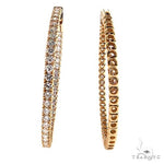14K Gold Diamond Hoop Earrings (Lab) 68676 - Image 3