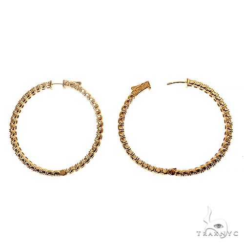 14K Gold Diamond Hoop Earrings (Lab) 68677 - Image 4