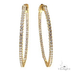 14K Gold Diamond Hoop Earrings (Lab) 68678 - Image 1