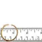 14K Gold Diamond Hoop Earrings 68680 - Image 4