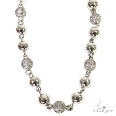 Custom Made Ball Link Diamond Chain 68698 - Image 1