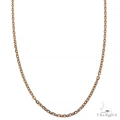 14k Rose Gold solid cable link 1.2mm 18 inches 68735 - Image 1