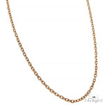 14k Rose Gold solid cable link 1.2mm 18 inches 68735 - Image 2