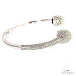 Skull Heads Diamond Bangle Bracelet 68873 - Image 4