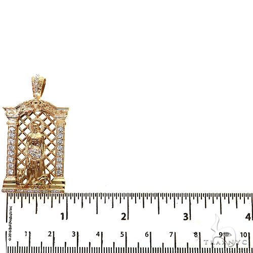 Small St. Lazarus Diamond Pendant 68912 - Image 5