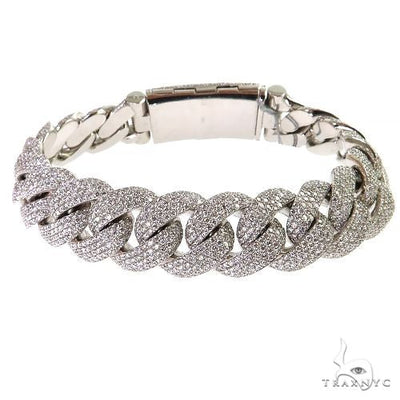 Miami Cuban Diamond Bracelete 69085 - Image 1
