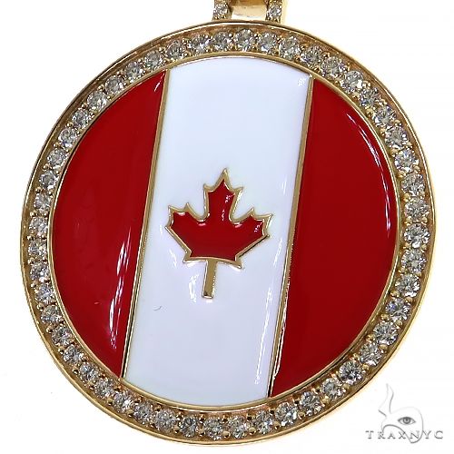 Canada Flag Diamond Frame Pendant 69161 - Image 3