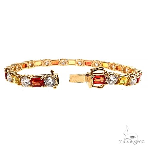 Sunset Serenity Emerald Cut Diamond Bracelet 69476 - Image 2