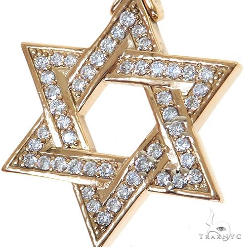 Star Of David Diamond Pendant Large 69556 - Image 3