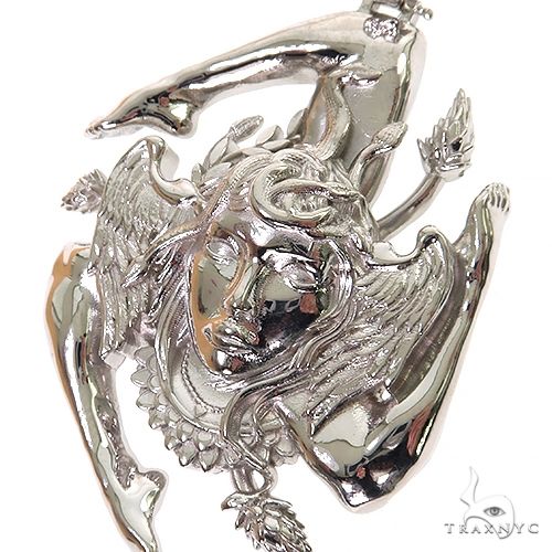 .925 Silver Sicilian Flag With Medusa Face Pendant 69558 - Image 3