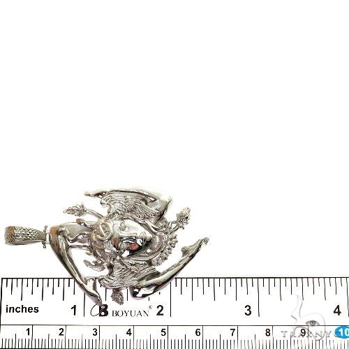.925 Silver Sicilian Flag With Medusa Face Pendant 69558 - Image 7