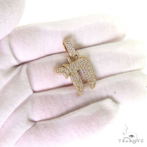 Diamond Chai Pendant Medium 69578 - Image 7