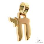 18K Gold Chai Pendant 69583 - Image 3