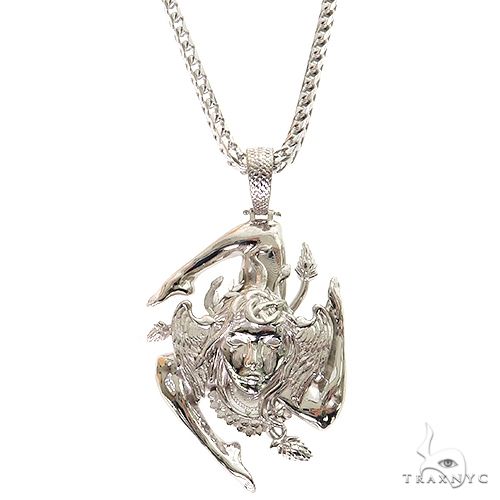 .925 Silver Sicilian Flag With Medusa Face Pendant Set 69596 - Image 1