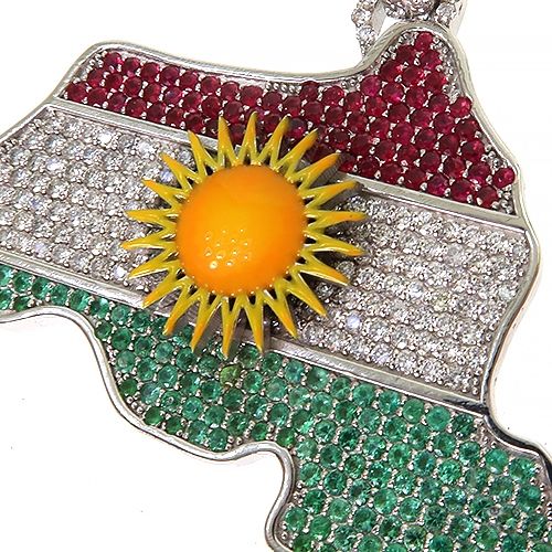Kurdish Flag Pendant 69690 - Image 3