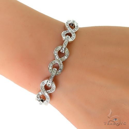 Baguette Diamond Infinity Bracelet 69700 - Image 5