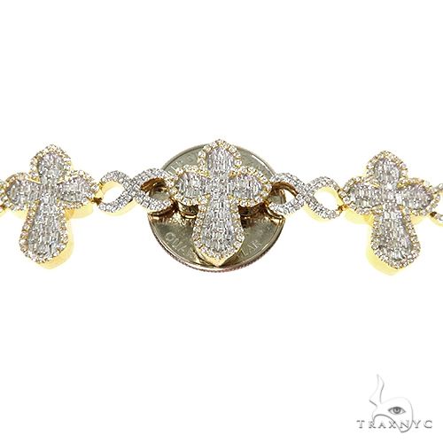 Baguette Diamond Cross Bracelet 69702 - Image 4