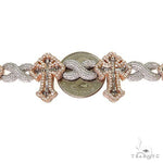 Baguette Diamond Fleur De Lis Cross Bracelet 69703 - Image 4