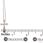 3 Stone Diamond Cross Necklace (Lab) 69783 - Image 5