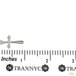 3 Stone Diamond Cross Necklace (Lab) 69783 - Image 6