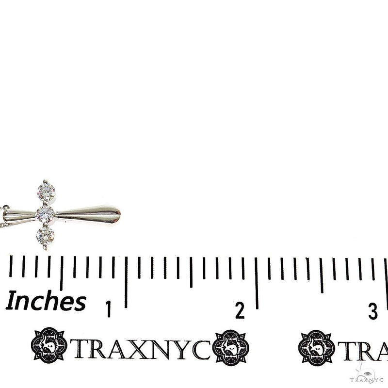 3 Stone Diamond Cross Necklace (Lab) 69783 - Image 6