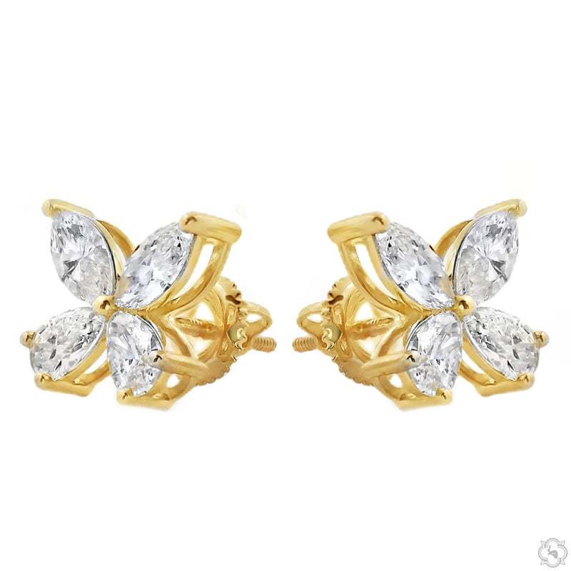 Diamond Butterfly Earrings (Lab) 69832 - Image 5