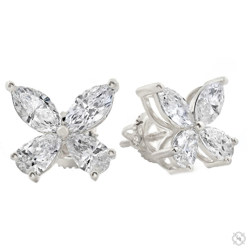 Diamond Butterfly Earrings (Lab) 69832 - Image 8