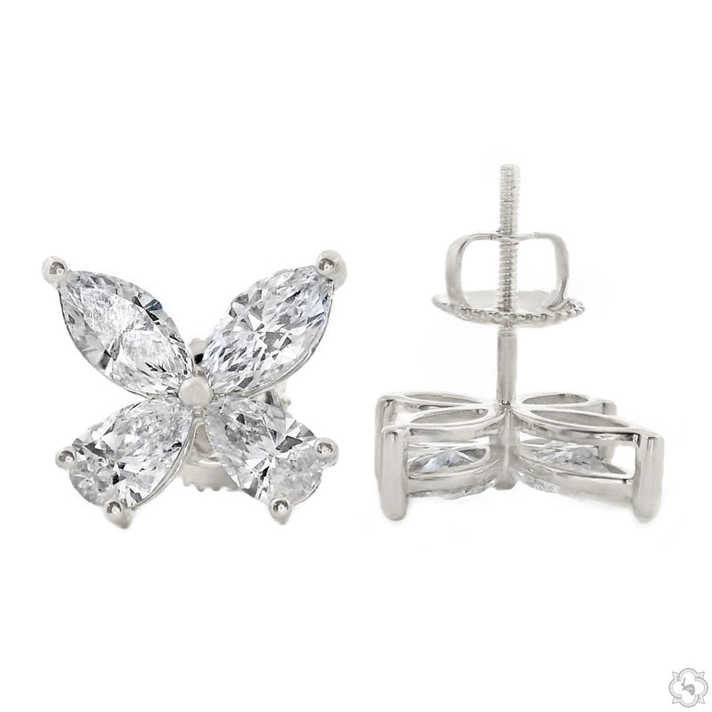 Diamond Butterfly Earrings (Lab) 69832 - Image 10