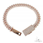 2 Row Prong Set Diamond Cuban Bracelet 69871 - Image 3