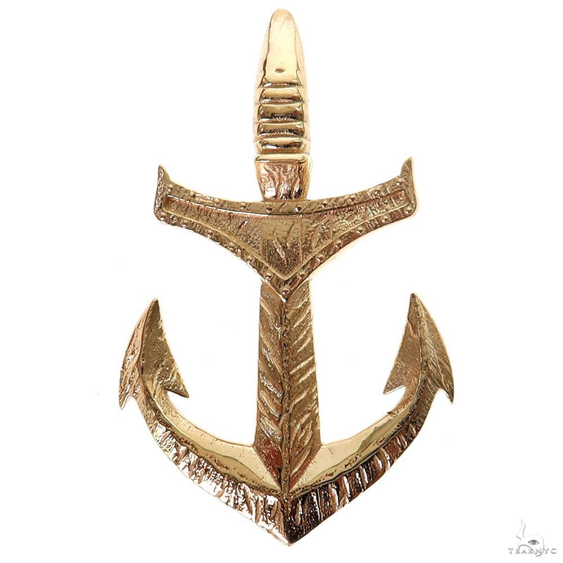10K Gold Anchor Pendant 69907 - Image 1
