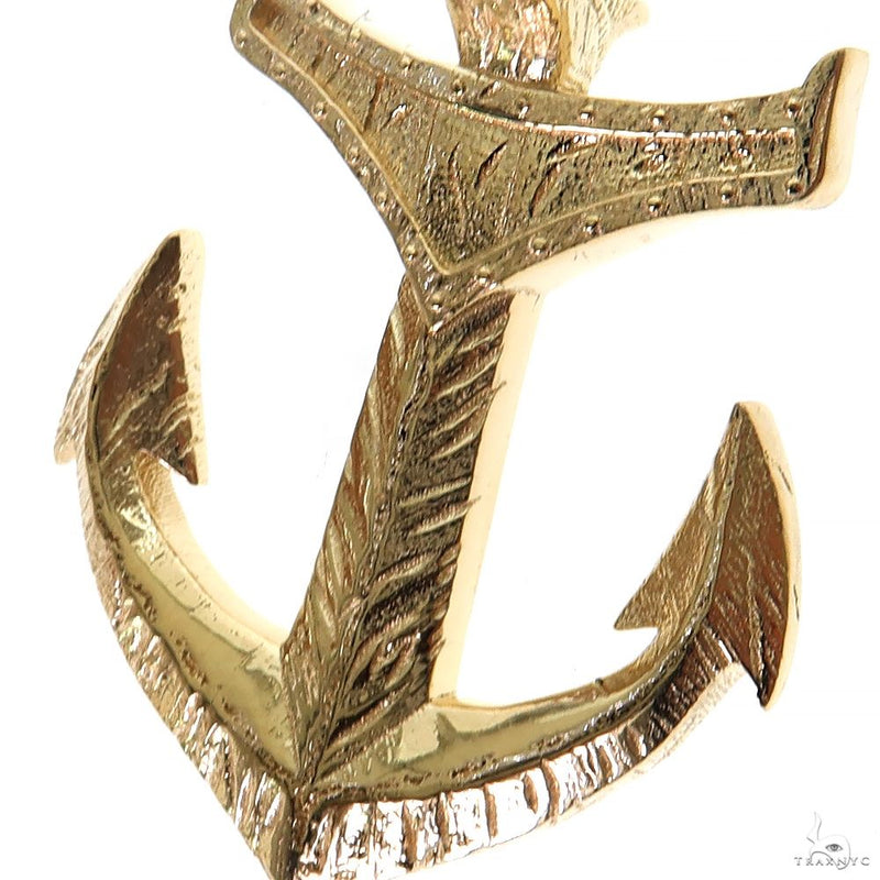 10K Gold Anchor Pendant 69907 - Image 3
