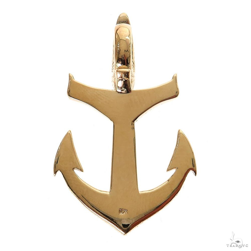 10K Gold Anchor Pendant 69907 - Image 4